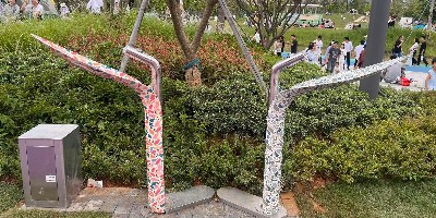 市政广场不锈钢饮水台成文明标识