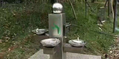 公园直饮水机 小区广场高低盆不锈钢户外饮水台