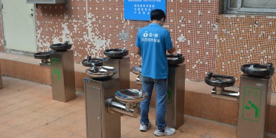 公园户外直饮水机 304不锈钢按压喷水饮水台