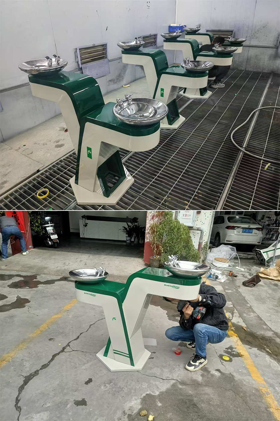 圣蓝生产车间-户外公共饮水台厂家